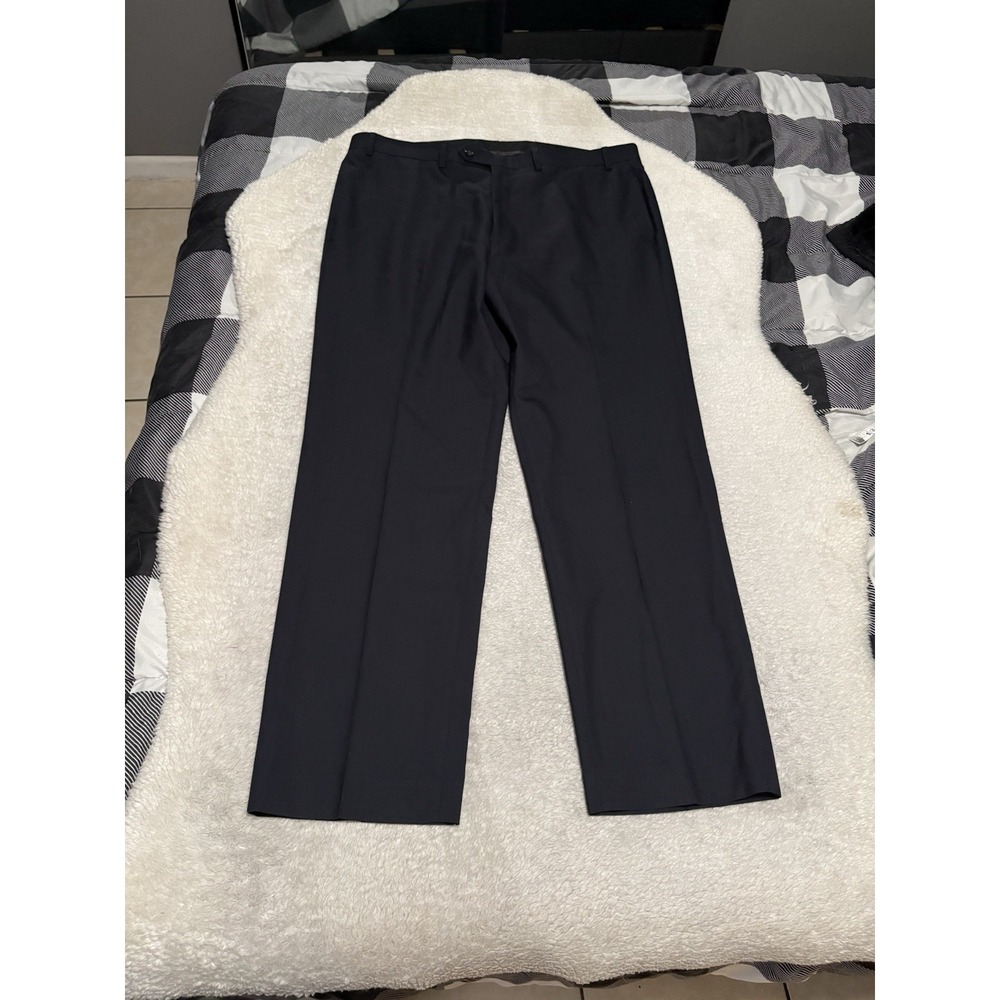 Lauren Ralph Lauren Men's Comfort Navy Blue Dress Wool Pants Size 38x32 Straight